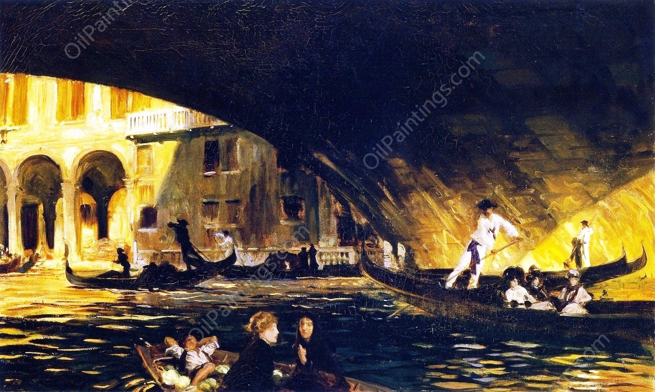 The Rialto, Venice by John Singer Sargent - Hand-Painted Oil Painting Reproduction