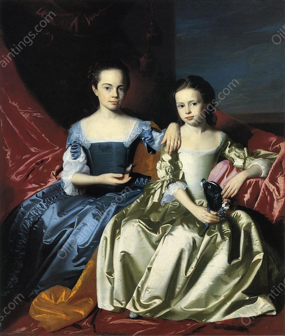 Mary and Elizabeth Royal by John Singleton Copley - Hand-Painted Oil Painting Reproduction