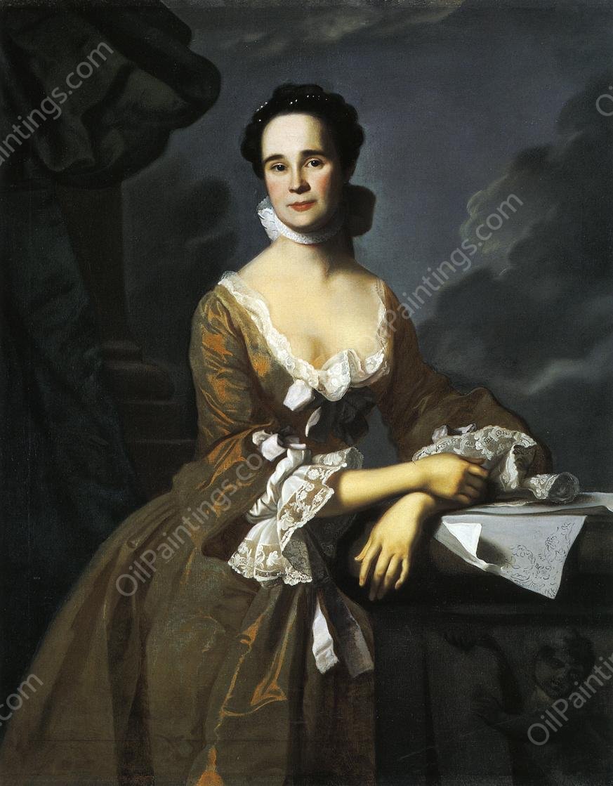 Mrs. Daniel Hubbard Mary Greene by John Singleton Copley - Hand-Painted Oil Painting Reproduction