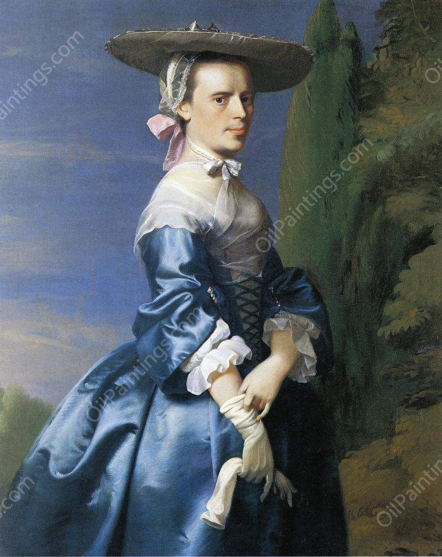Mrs. Nathaniel Allen Sarah Sargnet by John Singleton Copley - Hand-Painted Oil Painting Reproduction