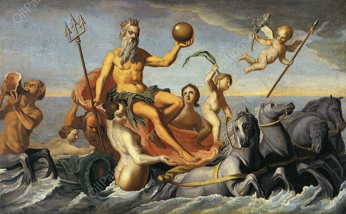 The Return of Neptune by John Singleton Copley - Hand-Painted Oil Painting Reproduction