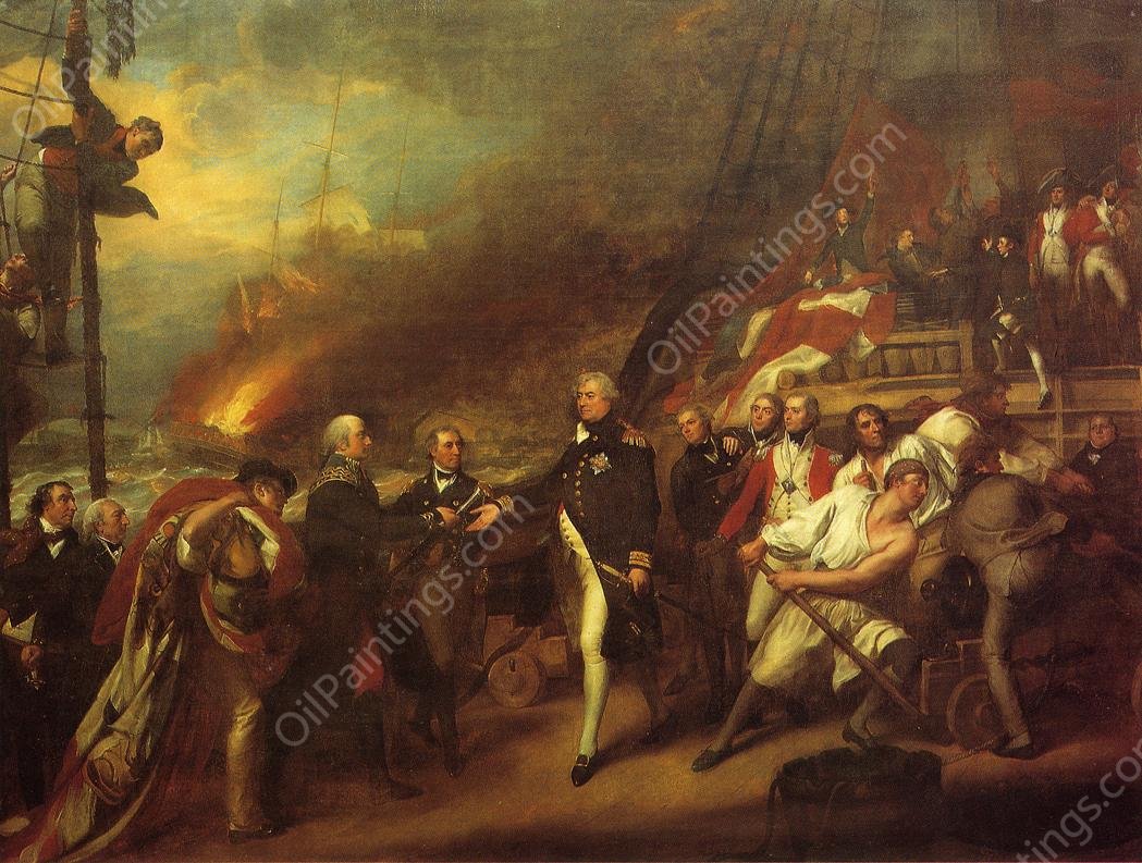 The Victory of Lord Duncan also known as Surrender of the Dutch Admiral de Winter to Admiral Duncan 11 October 1797  by John Singleton Copley - Hand-Painted Oil Painting Reproduction