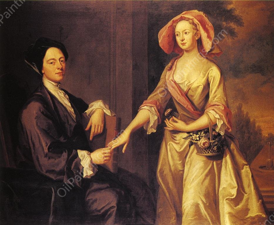 Sir Archibald and Lady Grant by John Smibert - Hand-Painted Oil Painting Reproduction
