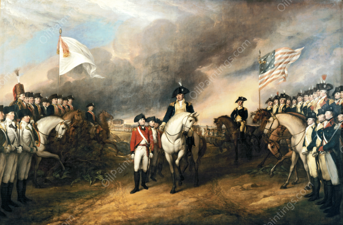 Surrender of Lord Cornwallis by John Trumbull - Hand-Painted Oil Painting Reproduction