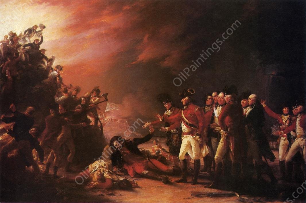 The Sortie Made by the Garrison of Gibralter by John Trumbull - Hand-Painted Oil Painting Reproduction