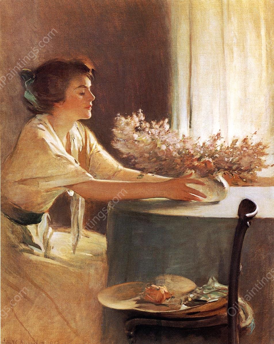 A Meadow Flower by John White Alexander - Hand-Painted Oil Painting Reproduction