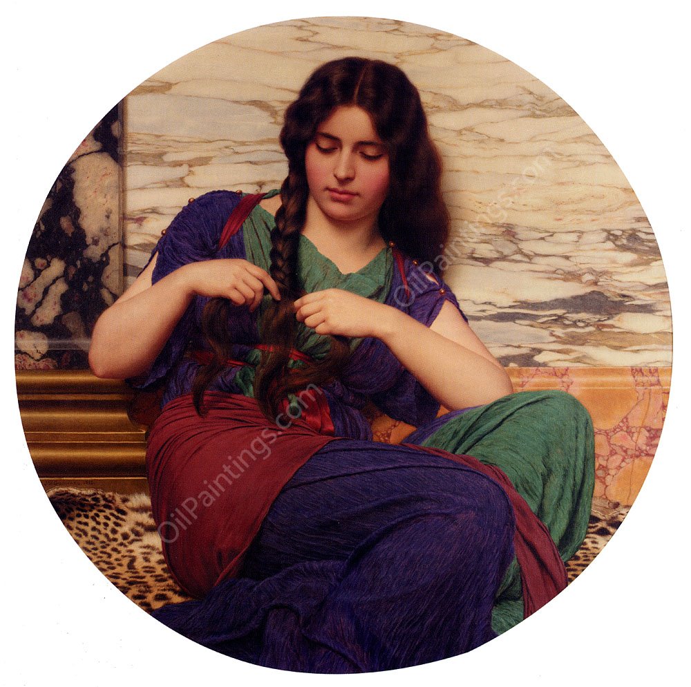 A Congenial Task by John William Godward - Hand-Painted Oil Painting Reproduction