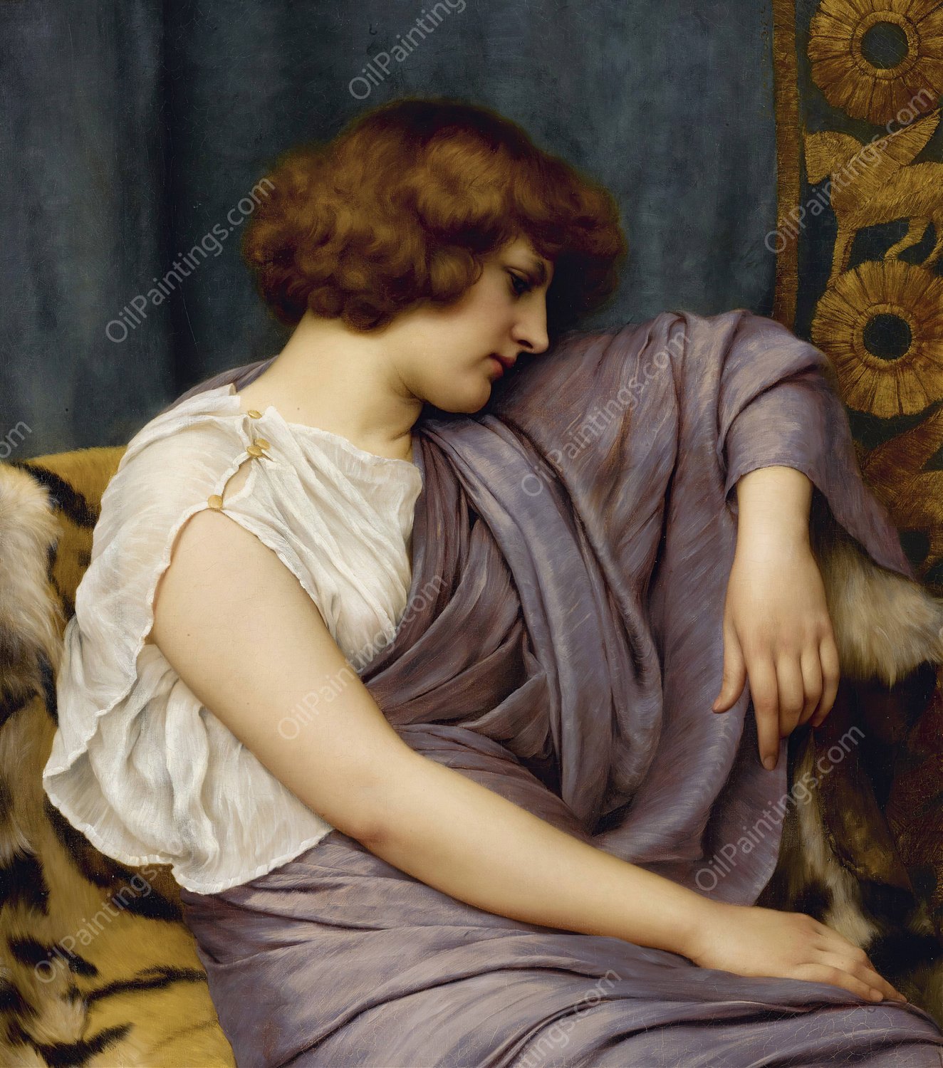 Briseis  by John William Godward - Hand-Painted Oil Painting Reproduction
