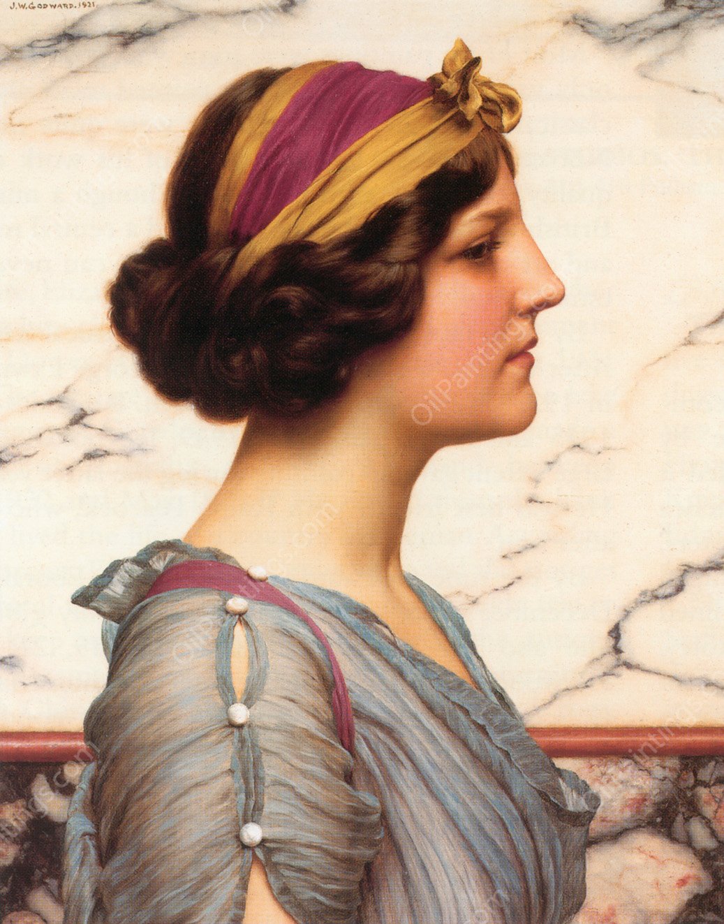 Megilla by John William Godward - Hand-Painted Oil Painting Reproduction