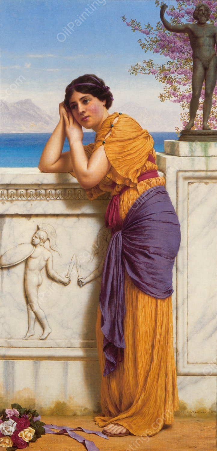 Rich Gifts Wax Poor When Lovers Prove Unkind' by John William Godward - Hand-Painted Oil Painting Reproduction