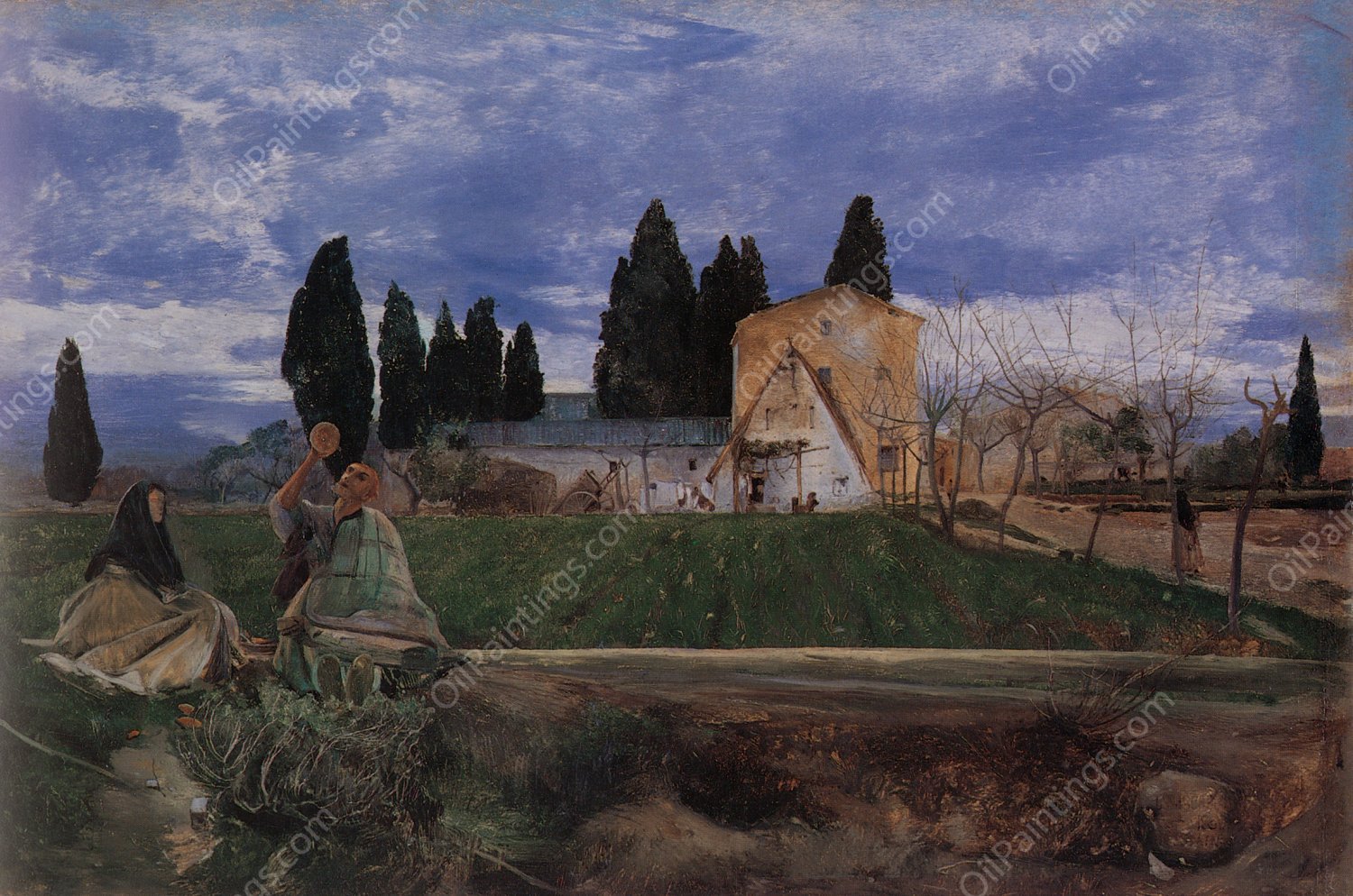 Springtime in Spain, near Gordella by John William Inchbold - Hand-Painted Oil Painting Reproduction