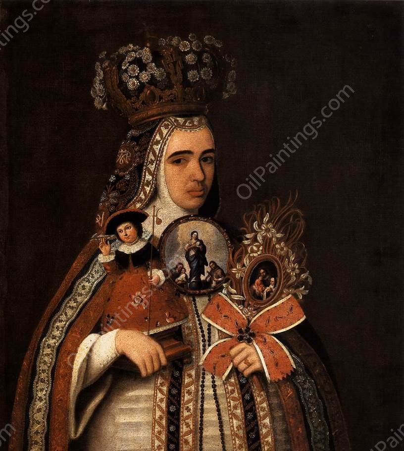 Portrait of Maria Anna Josefa Taking Vow by Jose De Alcibar - Hand-Painted Oil Painting Reproduction