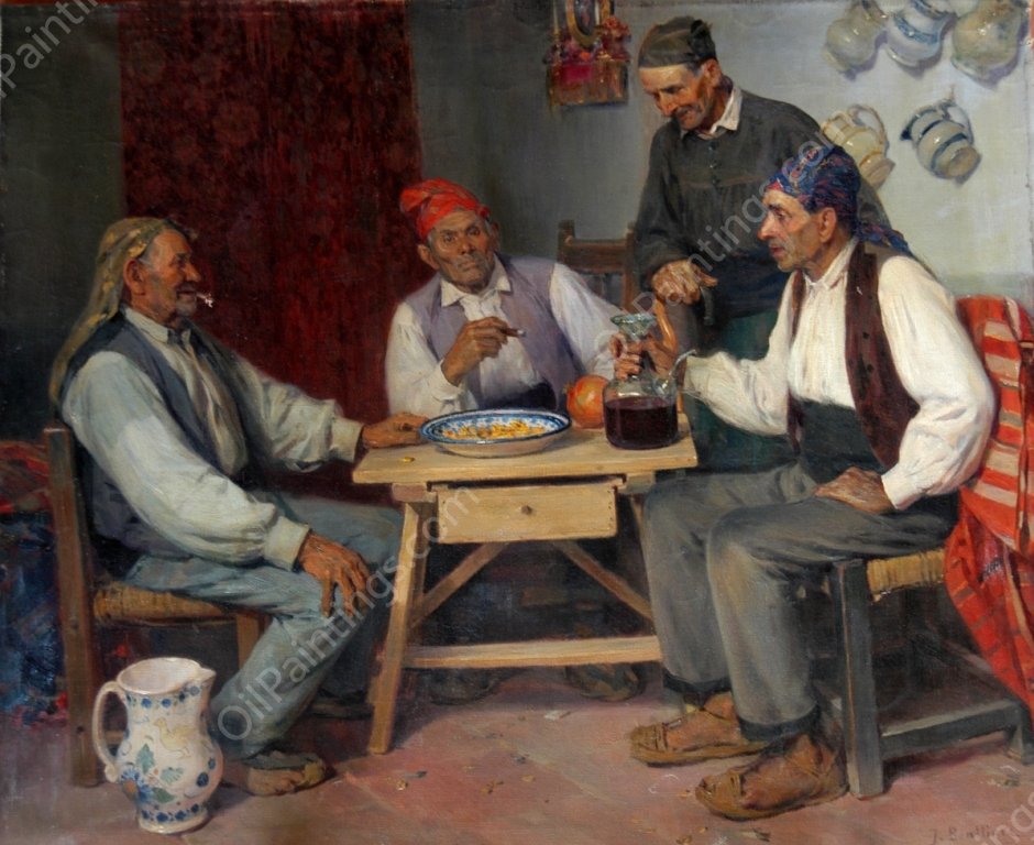Valencianos by Jose Benlliure y Gil - Hand-Painted Oil Painting Reproduction