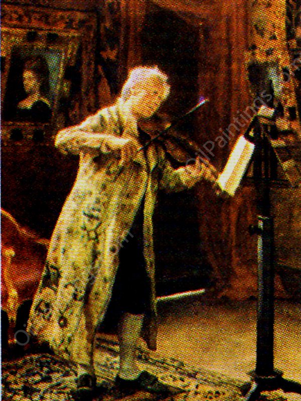 El Violinista by Jose Jimenez y Aranda - Hand-Painted Oil Painting Reproduction