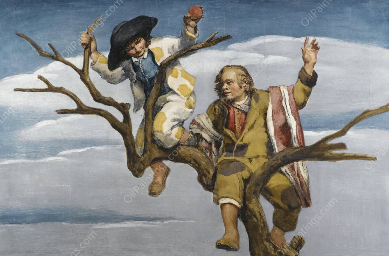 Robando Manzanas  by Jose Maria Sert - Hand-Painted Oil Painting Reproduction