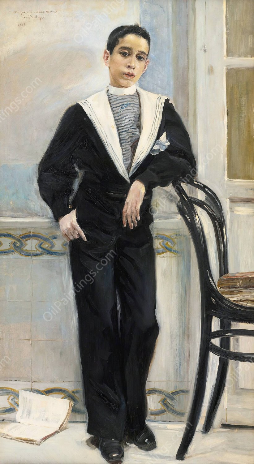 Portrait Of Manuel Ramos Villegas  by Jose Villegas Cordero - Hand-Painted Oil Painting Reproduction