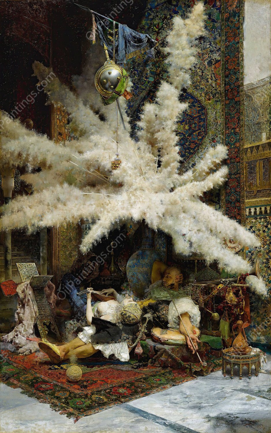 Spanish Siesta by Jose Villegas Cordero - Hand-Painted Oil Painting Reproduction