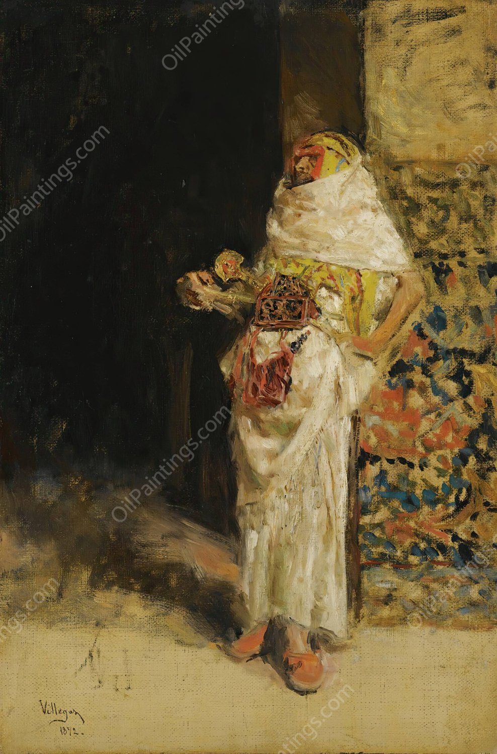 The Harem Guard  by Jose Villegas Cordero - Hand-Painted Oil Painting Reproduction