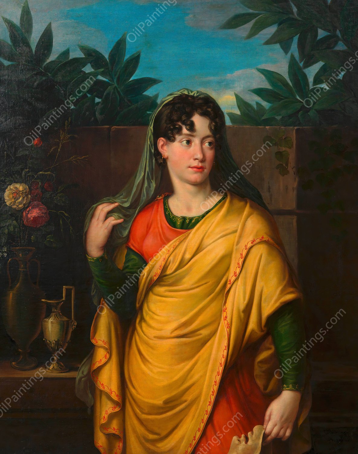 Die Schauspielerin Therese von Hudelist  by Josef Abel - Hand-Painted Oil Painting Reproduction