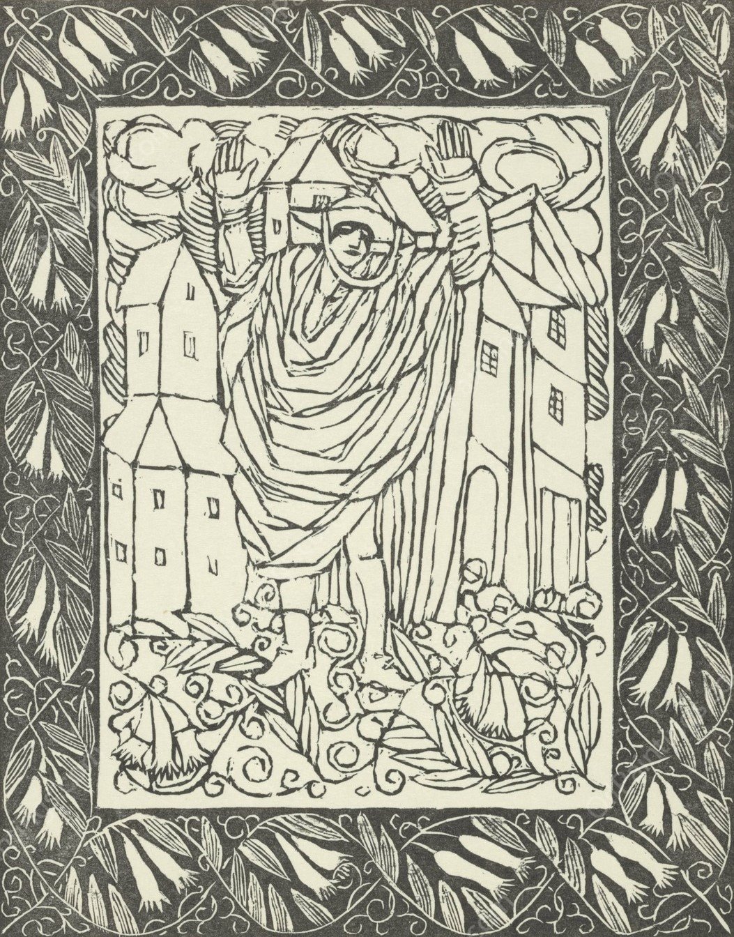 FrantiSek Kysela; Puvodni drevory z knihy 'Mandragora' by Josef Capek - Hand-Painted Oil Painting Reproduction