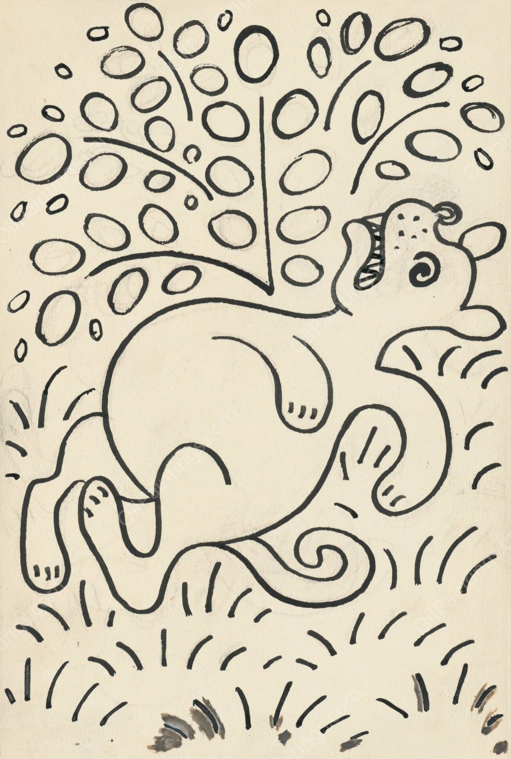 I Had a Dog and a Cat 11  by Josef Capek - Hand-Painted Oil Painting Reproduction