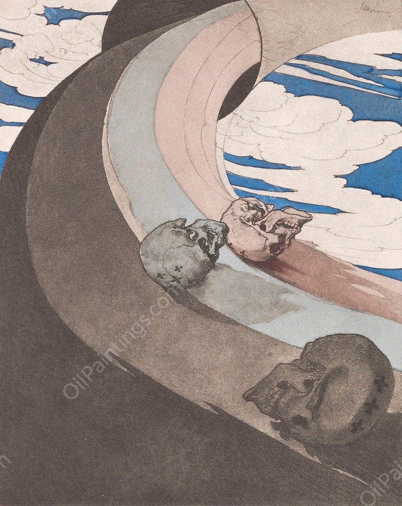 Ein moderner Totentanz, dabei; Ders., Die Wiedertaufer. 2 Tle.,  by Josef Sattler - Hand-Painted Oil Painting Reproduction