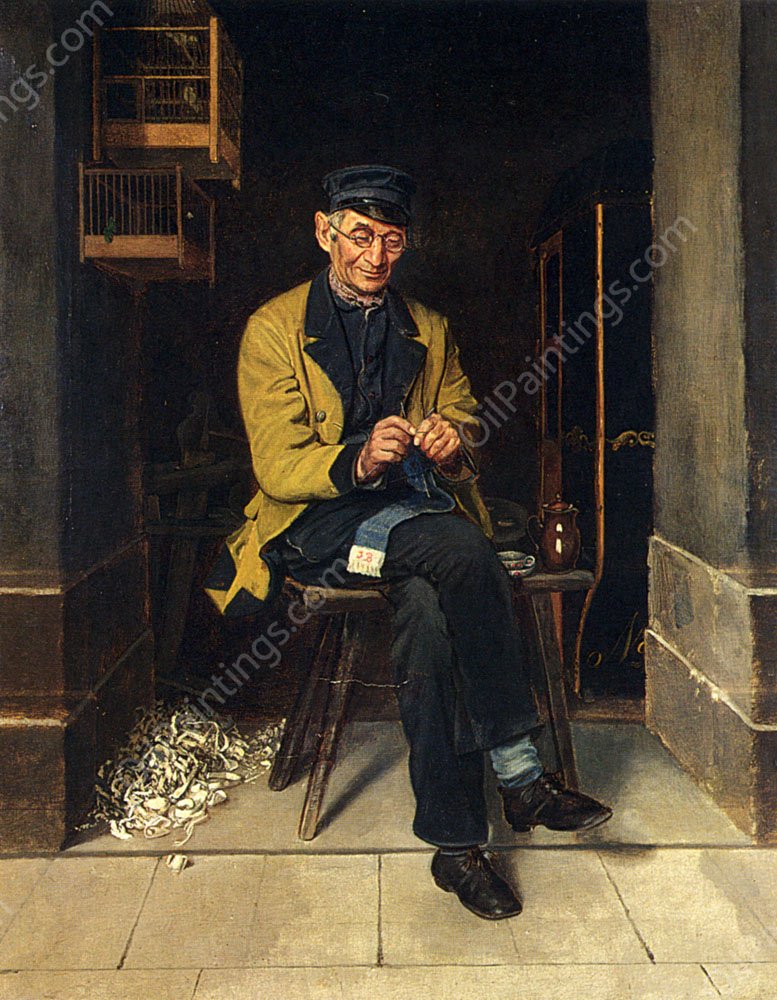 Der Chaisentrager An Der Allerheiligenkirche by Joseph Binder - Hand-Painted Oil Painting Reproduction