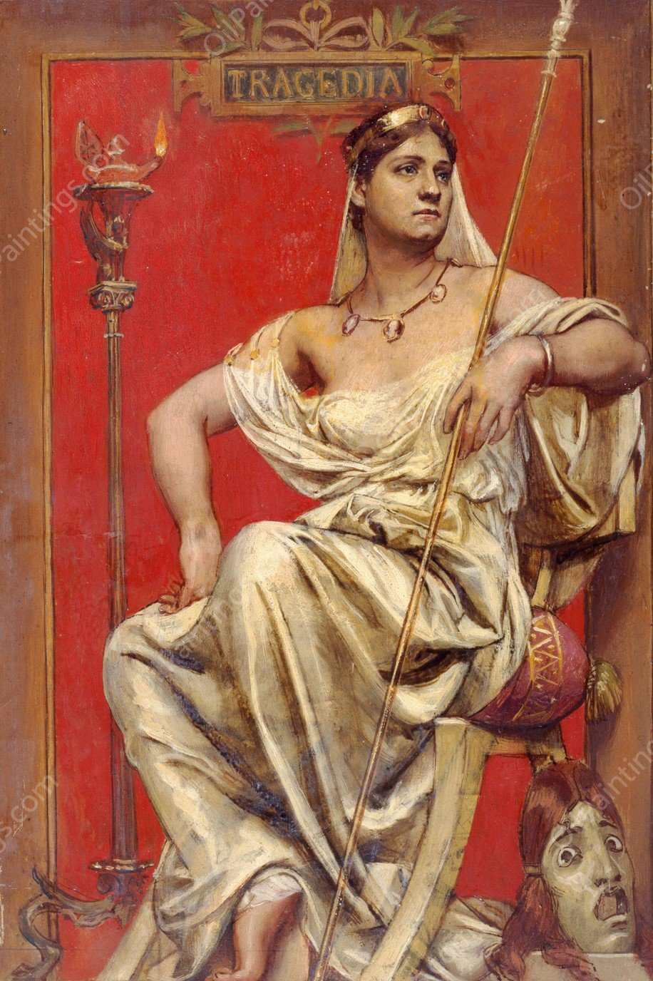 Portrait d'Adeline Dudlay  by Joseph Blanc - Hand-Painted Oil Painting Reproduction