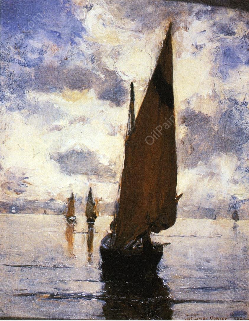 Venice also known as Becalmed by Joseph Decamp - Hand-Painted Oil Painting Reproduction