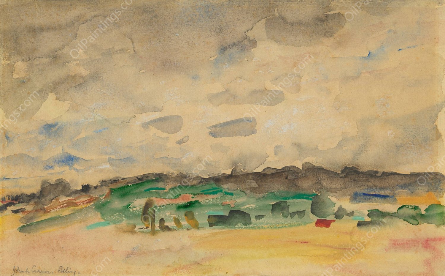 Polling by Joseph Frank Currier - Hand-Painted Oil Painting Reproduction