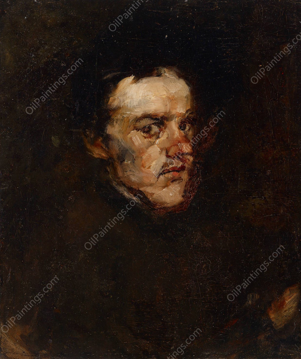 Portrait Sketch  by Joseph Frank Currier - Hand-Painted Oil Painting Reproduction