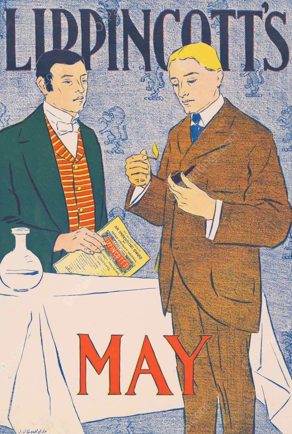 Lippincott's May  by Joseph Gould - Hand-Painted Oil Painting Reproduction