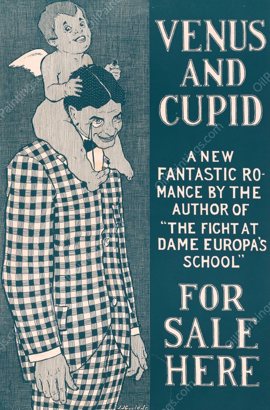 Venus and Cupid  by Joseph Gould - Hand-Painted Oil Painting Reproduction