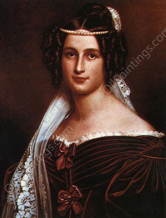 Crescentia by Joseph Karl Stieler - Hand-Painted Oil Painting Reproduction