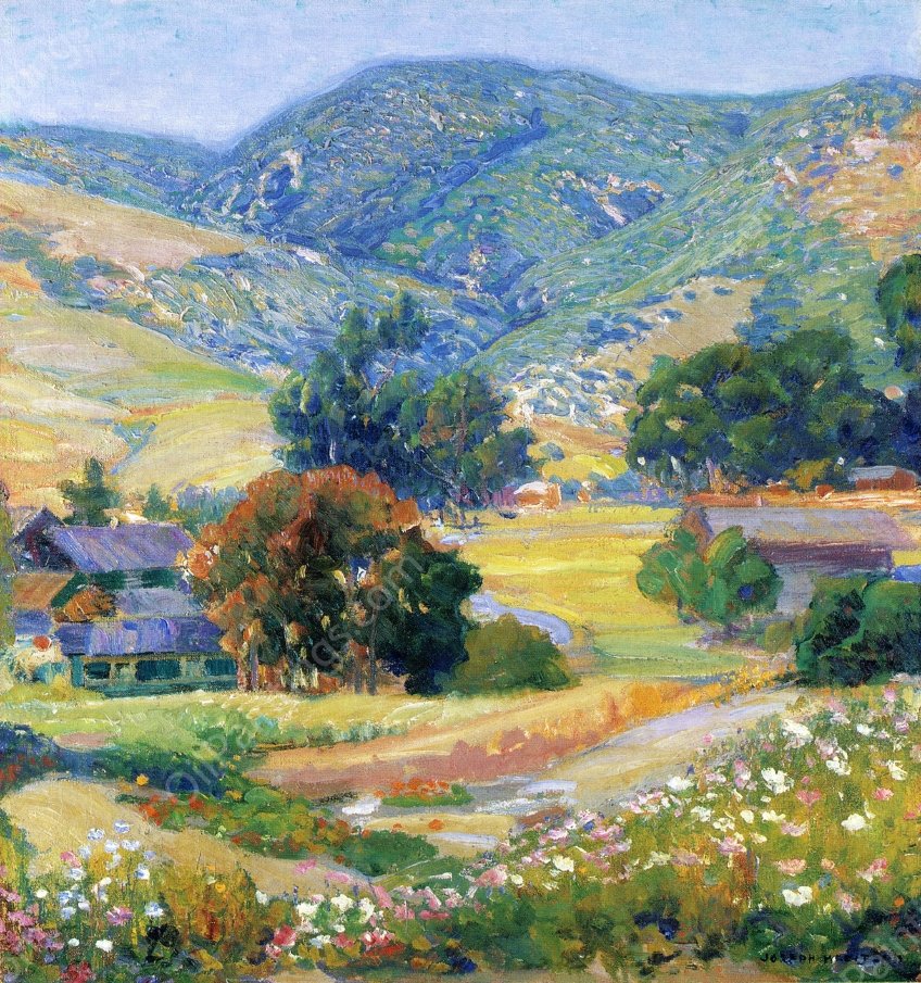 The Jeweled Hills by Joseph Kleitsch - Hand-Painted Oil Painting Reproduction