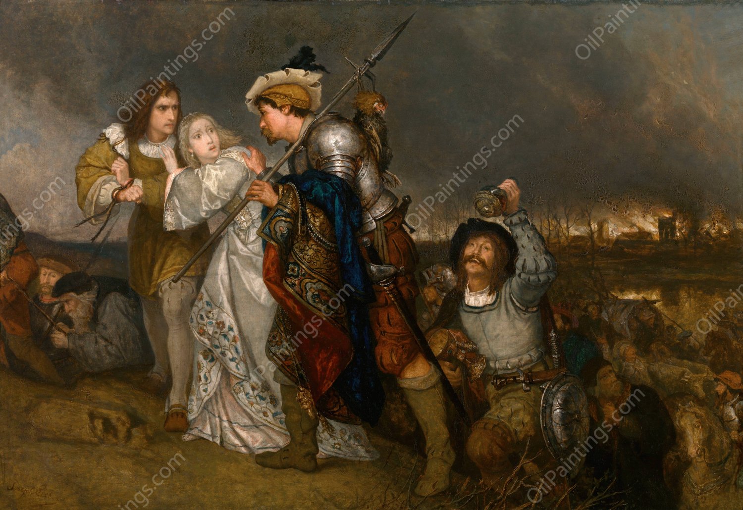 The Calamities of War  by Joseph Lies - Hand-Painted Oil Painting Reproduction