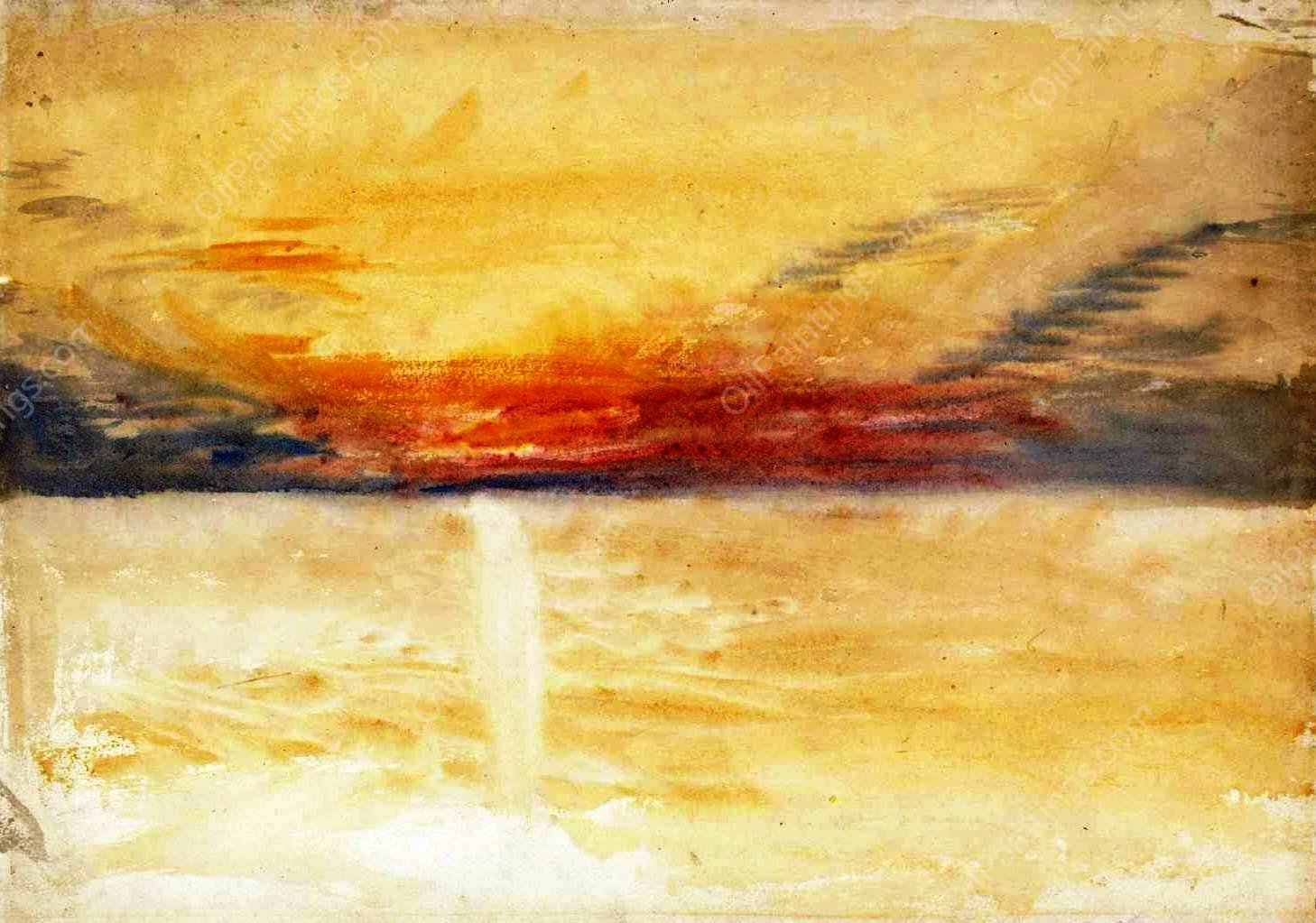 A Sunset Sky by Joseph Mallord William Turner - Hand-Painted Oil Painting Reproduction