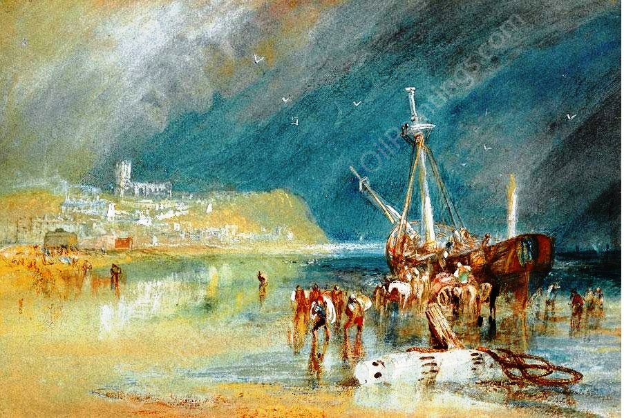 Aldborough, Suffolk by Joseph Mallord William Turner - Hand-Painted Oil Painting Reproduction