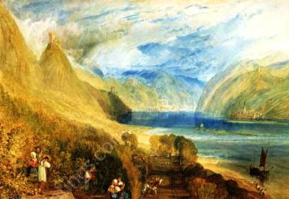 Baccharach on the Rhine by Joseph Mallord William Turner - Hand-Painted Oil Painting Reproduction