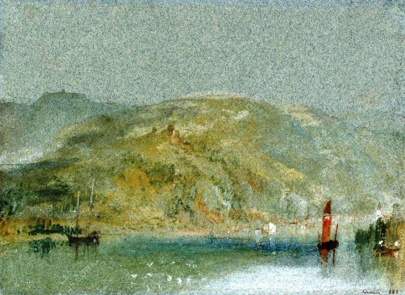 Between Jumieges and Duclair by Joseph Mallord William Turner - Hand-Painted Oil Painting Reproduction