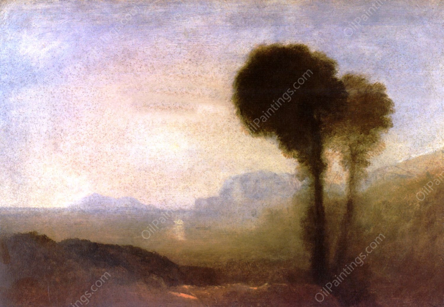 Coast Scene Near Naples by Joseph Mallord William Turner - Hand-Painted Oil Painting Reproduction