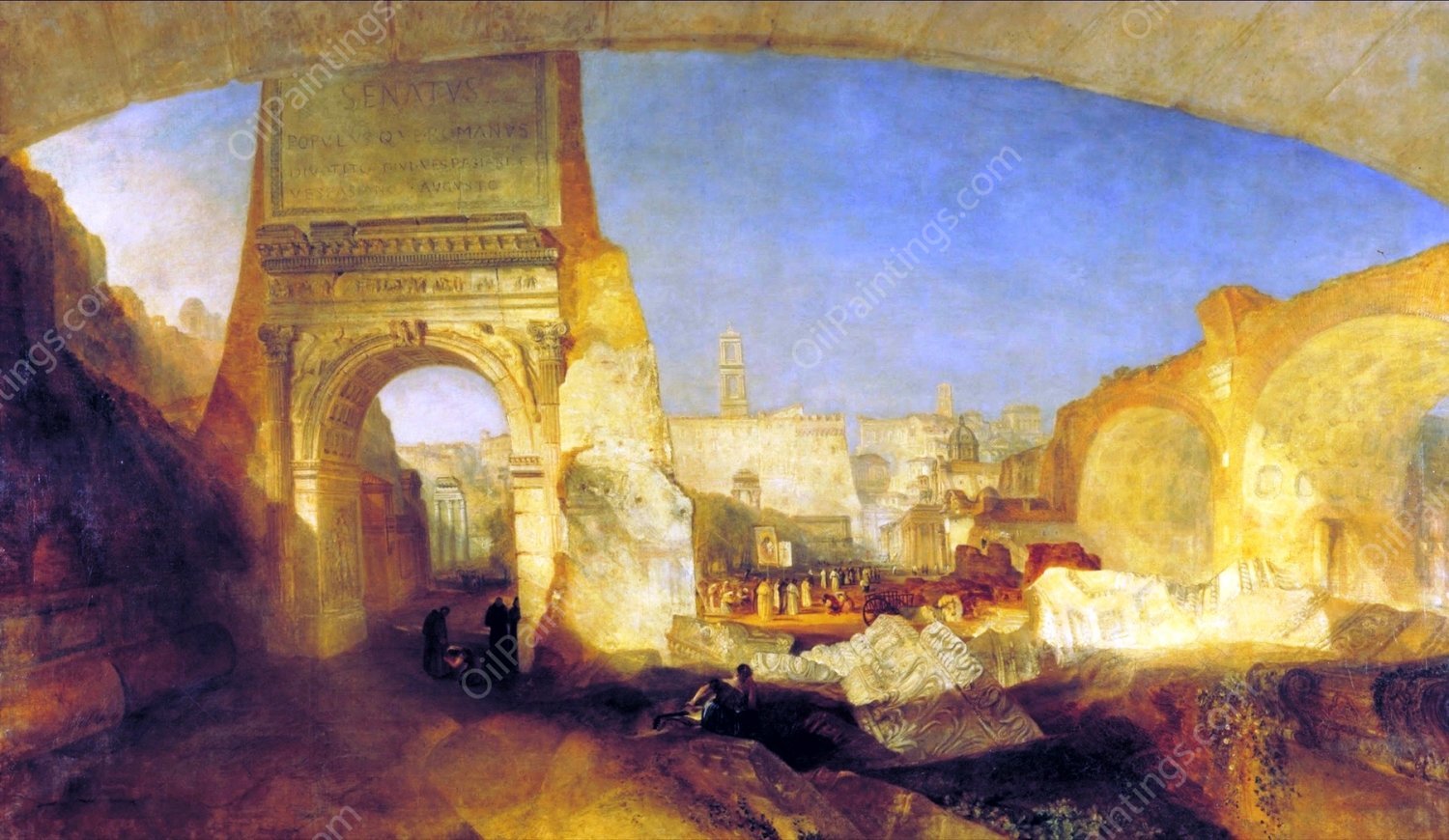 Forum Romanum by Joseph Mallord William Turner - Hand-Painted Oil Painting Reproduction