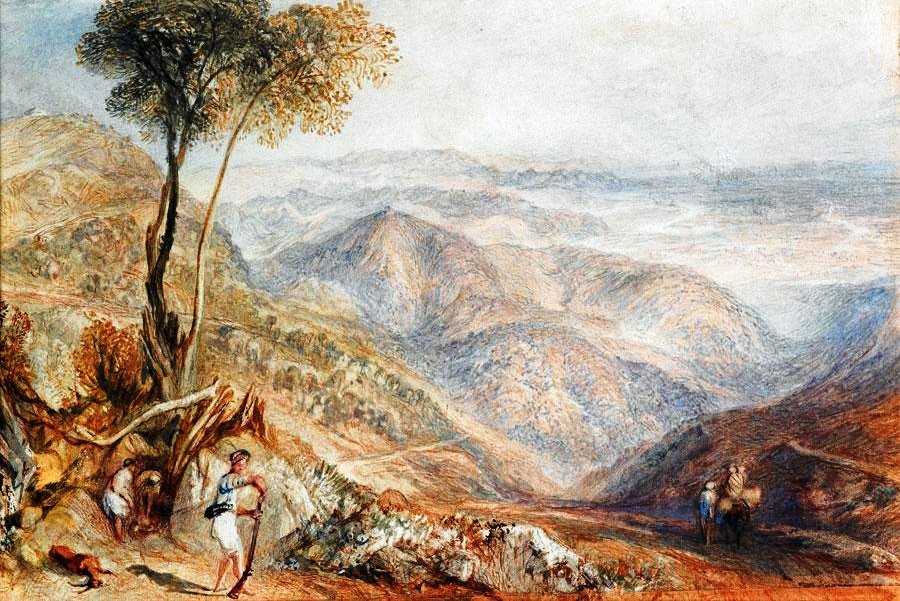 India, Valley of the Dhoon by Joseph Mallord William Turner - Hand-Painted Oil Painting Reproduction