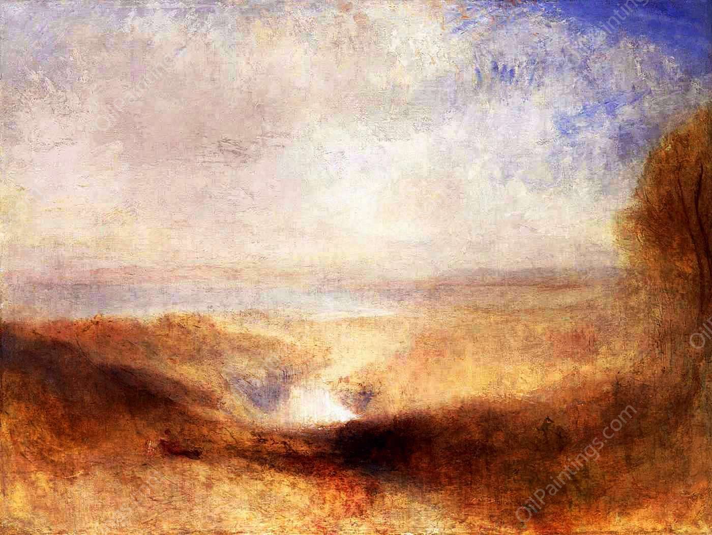 Landscape with a River and a Bay in the Background by Joseph Mallord William Turner - Hand-Painted Oil Painting Reproduction