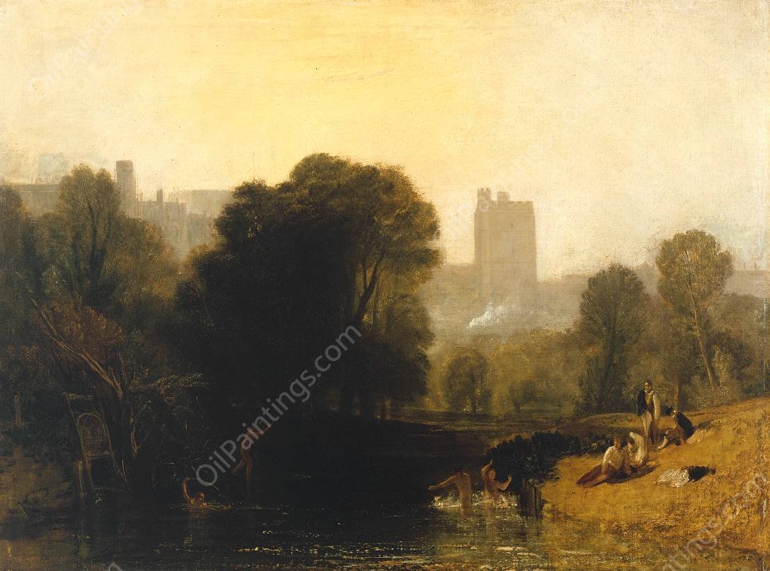 Near the Thames' Lock, Windsor by Joseph Mallord William Turner - Hand-Painted Oil Painting Reproduction