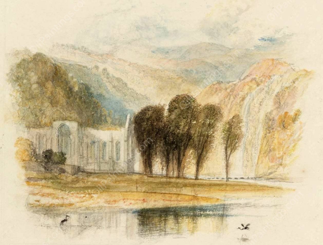 Rogers's 'Poems' - Bolton Abbey by Joseph Mallord William Turner - Hand-Painted Oil Painting Reproduction