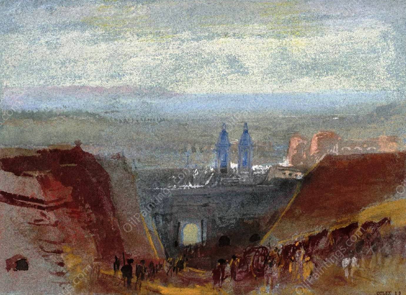 Sedan from the South-East by Joseph Mallord William Turner - Hand-Painted Oil Painting Reproduction