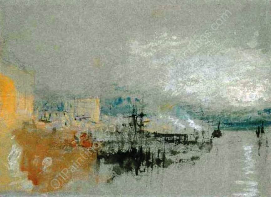 Shipping with Buildings, Venice by Joseph Mallord William Turner - Hand-Painted Oil Painting Reproduction