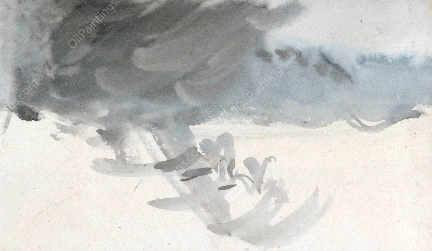 The Channel Sketchbook 24  by Joseph Mallord William Turner - Hand-Painted Oil Painting Reproduction