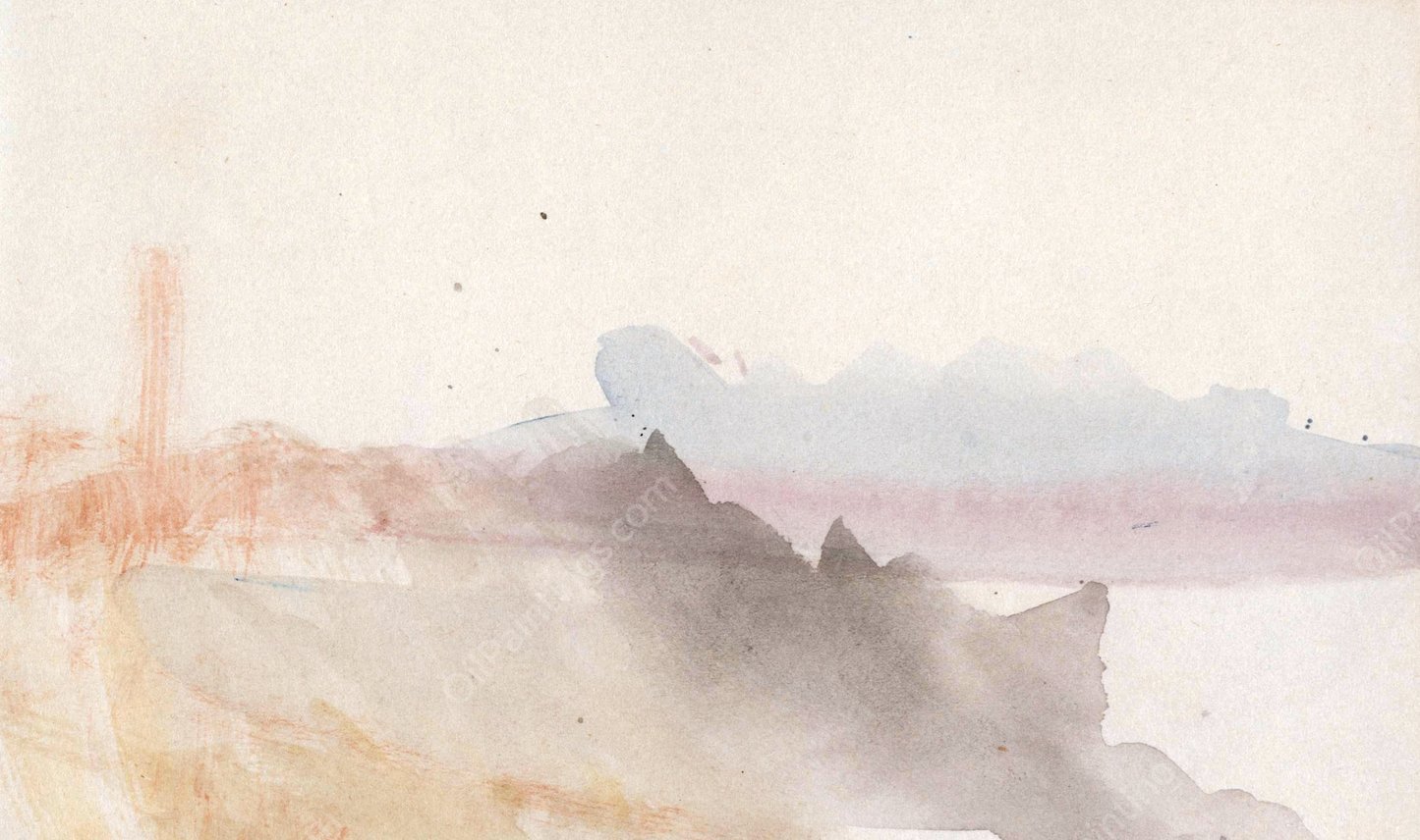 The Channel Sketchbook 36  by Joseph Mallord William Turner - Hand-Painted Oil Painting Reproduction